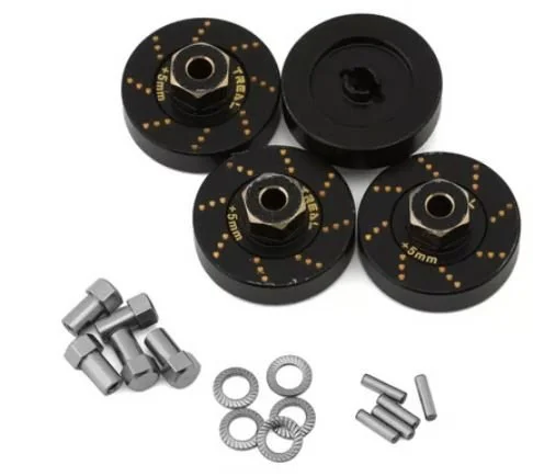 Treal Hobby Axial SCX24 Brass Extended Wheel Hex Hub (+5mm) (4) (12g)