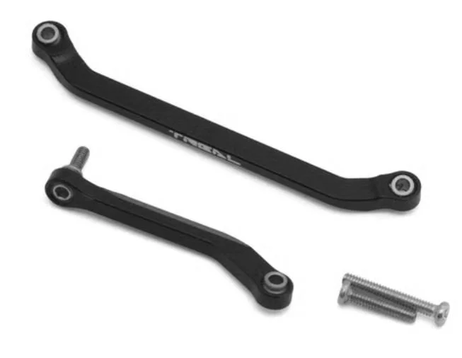 Treal Hobby Axial SCX30 7075 Aluminum Steering Links Set (Black)