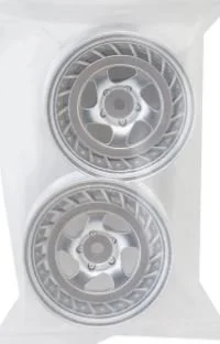 RC Art SSR Formula Aero 5-Spoke Drift Wheels (Matte Silver) (2) (6mm Offset)