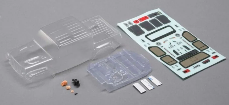 Axial Body Set, Clear: SCX24 Jeep JT Gladiator   AXI200005