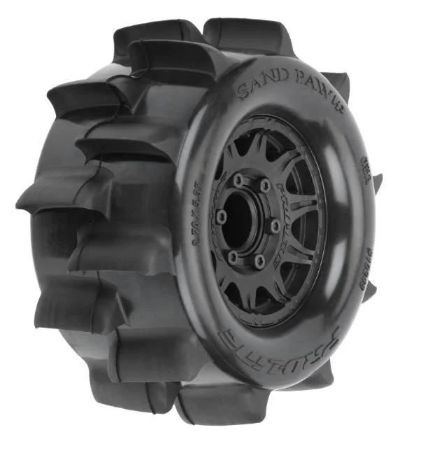 Pro-Line Racing 1/10 Sand Paw HP BELTED F/R 2.8" MT Tires MTD 12/14mm Black Raid (2)