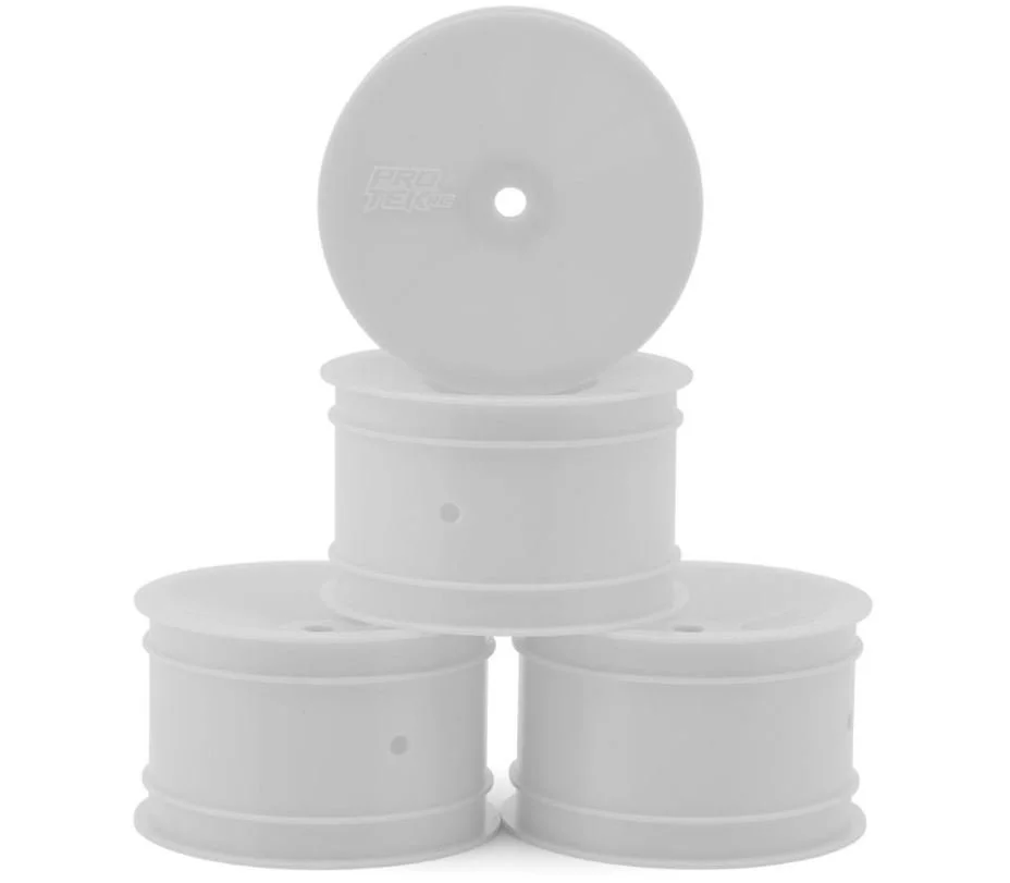 ProTek RC 2.2" Concave Rear 1/10 Buggy Wheels (White) (4) (12mm Hex)