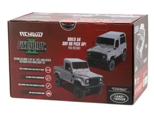 RC4WD Gelande II 1/10 Scale Rock Crawler Kit w/2015 Land Rover Defender D90 Hard Body Set