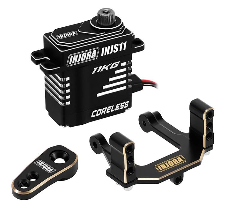INJORA INJS11 Servo with Brass Servo Mount & Horn for 1/18 Redcat Ascent-18
