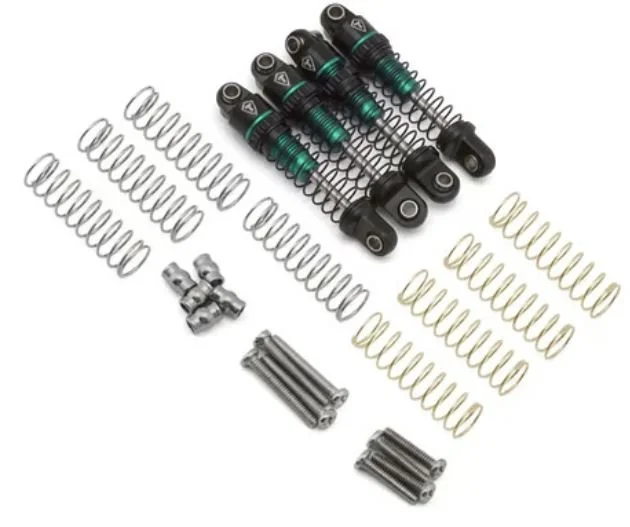 Treal Hobby Axial SCX30 23mm Aluminum Oil-Filled Threaded Shocks (Green) (4)