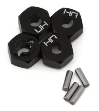 Hot Racing Losi® Micro-B Aluminum 7mm Wheel Hex Hub Set (Black) (4)      LMCB1001