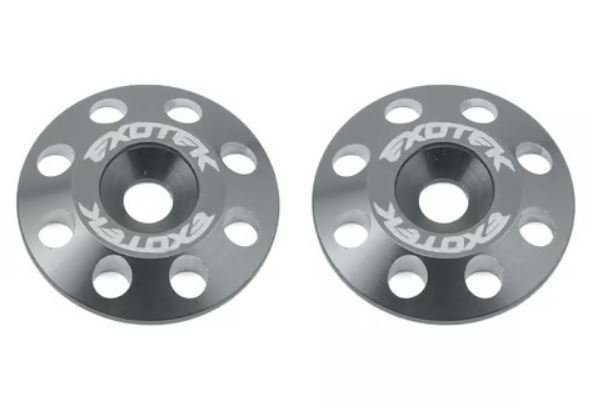 Exotek Flite V2 16mm Aluminum Wing Buttons (2) (Gun Metal)