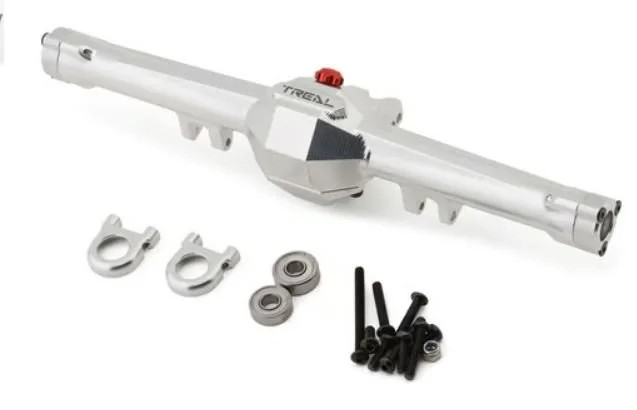 Treal Hobby Vanquish H10 Optic 7075 CNC-Machined Aluminum Rear Axle Housing (Silver)