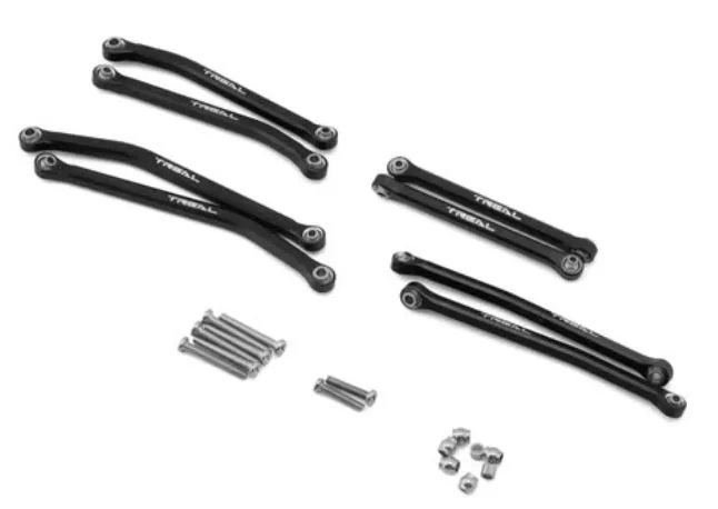 Treal Hobby Axial SCX30 Aluminum High Clearance Suspension Links Set (Black)