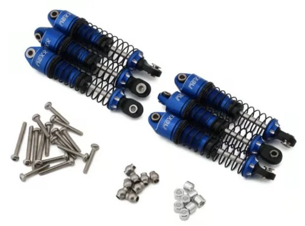 NEXX Racing Hobby Plus Arktos 6x6 Aluminum Threaded Oil-Filled Shocks (Blue) (6) (53mm)   |  NX-422-BL