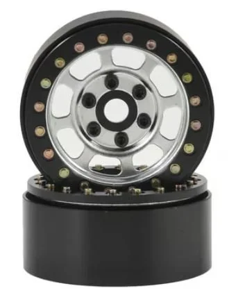 SSD RC Trail 1.9" Steel Beadlock Crawler Wheels (Silver) (2)