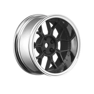 Louise R/C 14 Spoke Matte Black 1/10 Drift Wheel, 2, 4, 6, 8mm Offset, 12mm Hex, 4pcs