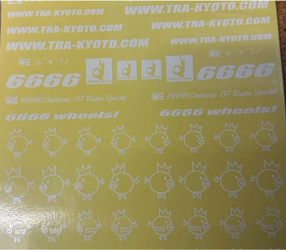 PANDEM Decal Set (WHITE) デカール [Addiction RC] | AD003-8