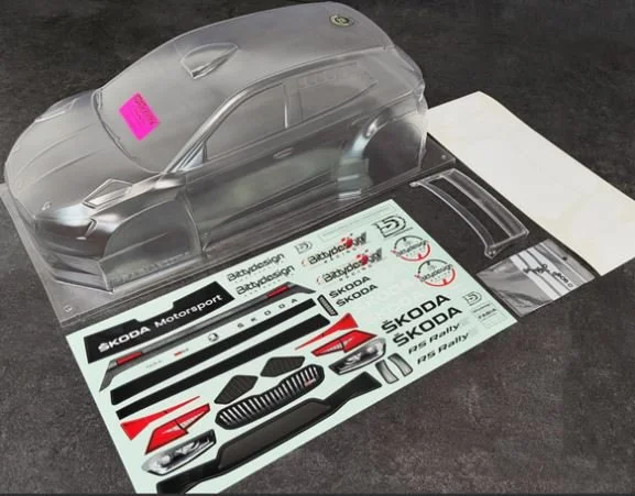 Bittydesign SKODA Fabia RS Rally2 1/10 Rally Body (Clear) (190mm) (Hard/1.2mm)    BDRX-190FRS2H