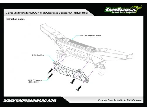 Delrin Skid Plate for KUDU™ High Clearance Bumper Kit  |  BRLC7098C