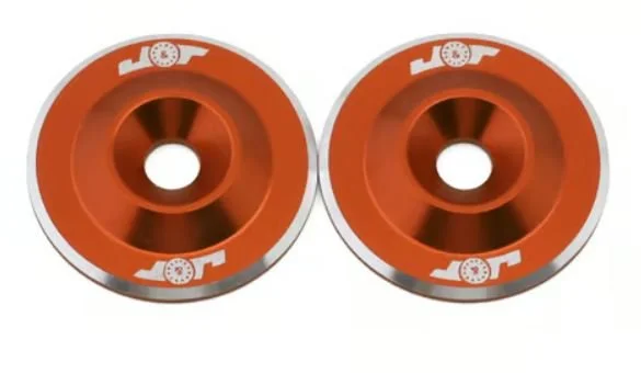 J&T Bearing Co. 3mm Lightweight 1/10 Scale Wing Button (Orange) (2)  |  JT-12821-o