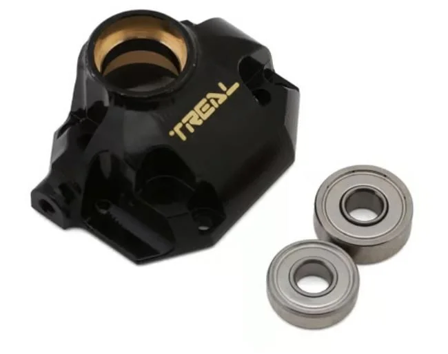 Treal Hobby Vanquish H10 Optic Brass Front Differential Output Housing Cover (57g)