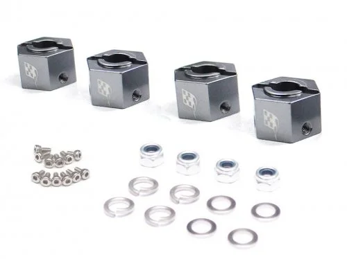 Boom Racing KRAIT™ Aluminum 12mm Wheel Hex Widener (4) (Offset: 3mm) - Gun Metal  |  BRW780900F-3MMGM
