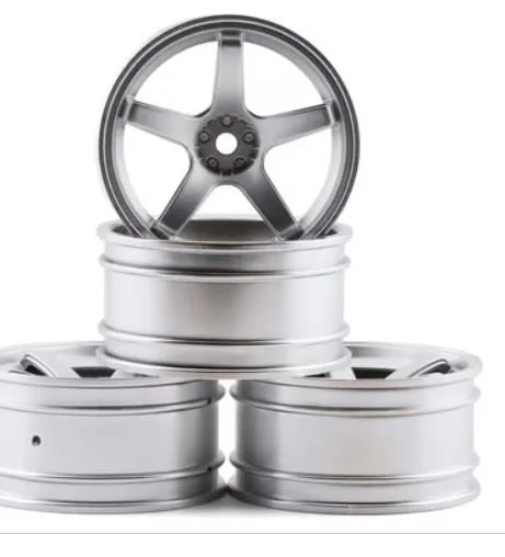 MST Flat silver 5 spokes wheel offset 5 (4) (5mm Offset) w/12mm Hex