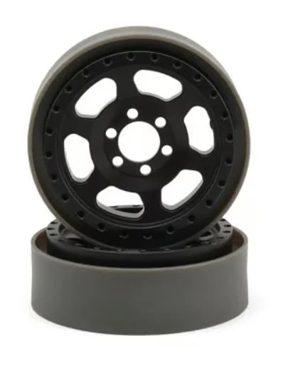 Vanquish Products Battle Born Wheels X-Ray 2.2 Beadlock Crawler Wheels (Black) (2)