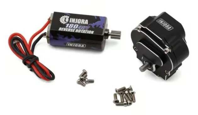 Injora Redcat Ascent-18 CNC-Aluminum Transmission Assembly (13/1 Stock Ratio) w/180 Brushed Motor (48T)