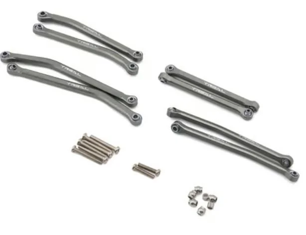 Treal Hobby Axial SCX30 Aluminum High Clearance Suspension Links Set (Grey)