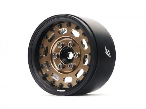ProBuild™ 1.9" MAG-10 Adjustable Offset Aluminum Beadlock Wheels (2) Matte Black/Bronze  |   BRPB006MBKBZ