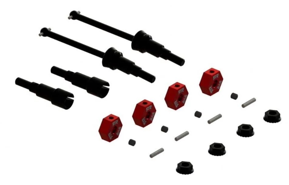 ARRMA  Metal Axle & Wheel Hex Set B (4): GROM