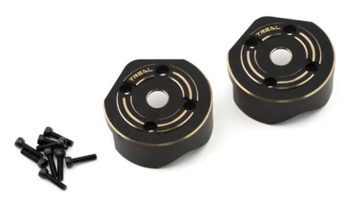 Treal Hobby Axial SCX10 III/Capra Brass Outer Portal Covers (93g)