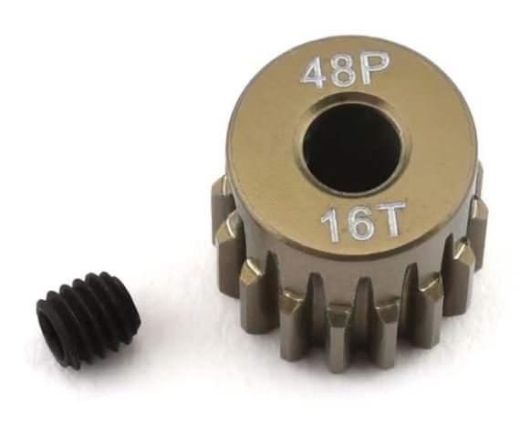 ProTek RC 48P Lightweight Hard Anodized Aluminum Pinion Gear (3.17mm Bore) (16T)