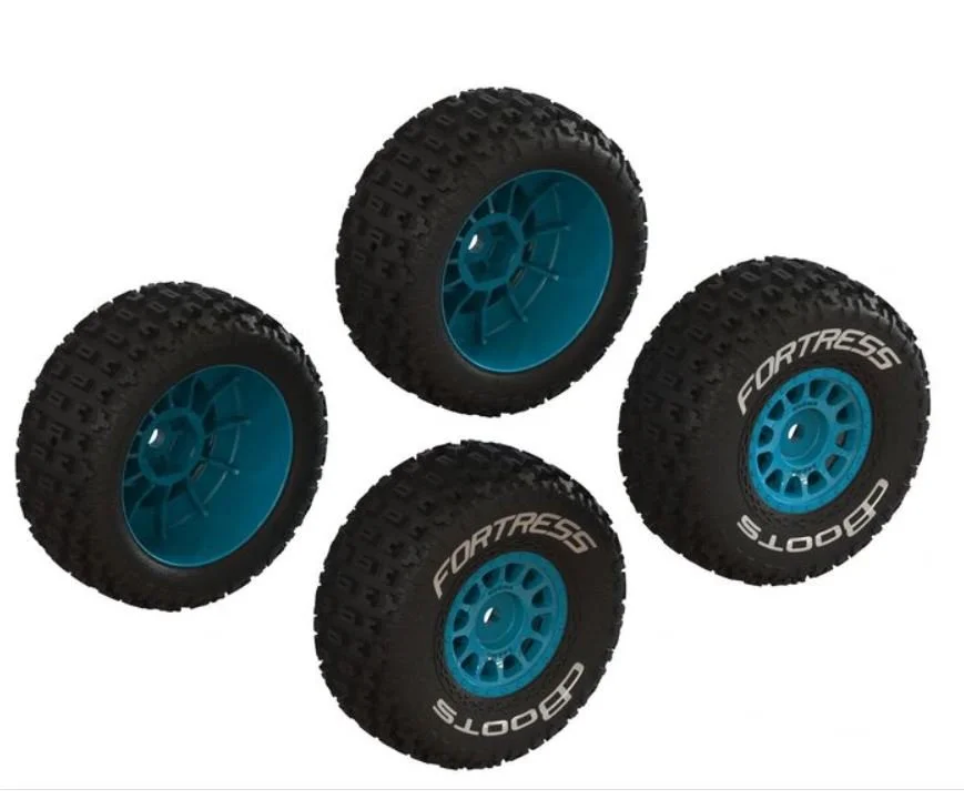 Arrma dBoots 'FORTRESS' Glued Tire Set, Blue (2 Pairs)