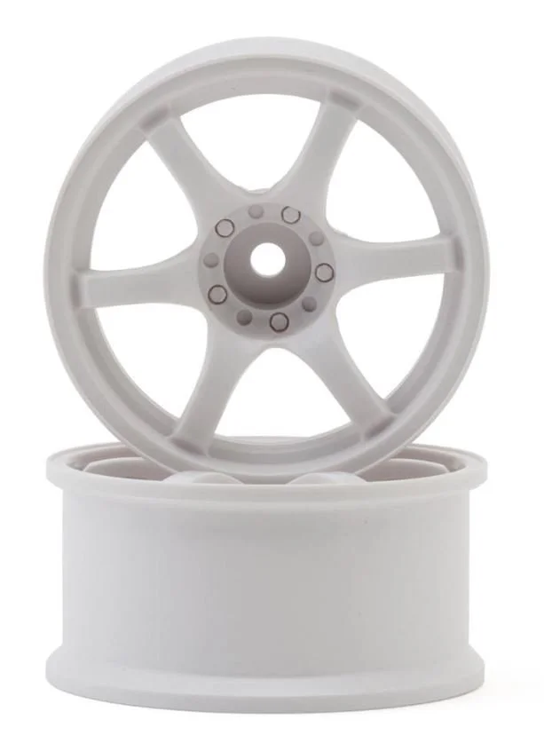 LAB Gram Lights 57D 1/10 Standard Traction Drift Wheels (White) (2) (6mm Offset) w/12mm Hex    LWT-0406WHA