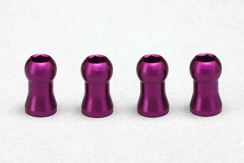 Yokomo Y2-S8PA Shock Cap Ball (Purple,4pcs)For YD-2/MD1.0/SD2.0/3.0