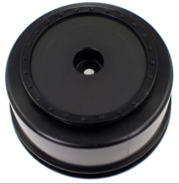 DE Racing Black Borrego SC Wheels for the Associated SC5M, SC10, and the Pro SC, +3mm, (4pcs)  DERBS4AB