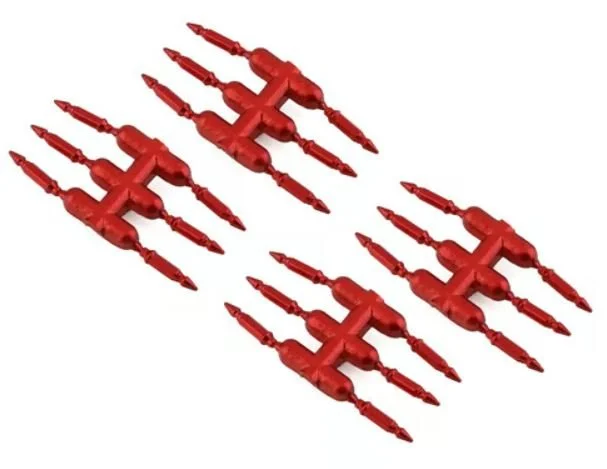 DS Racing Drift Element Scale Bullet Lug Nuts (Red) (24) |  DEN-3RA
