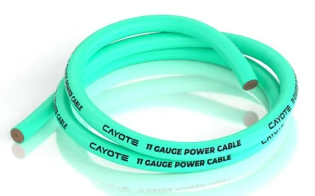 Cayote Thin-Wall Silicone Wire (Aurora Green) (1 Meter) (11AWG)    CYECW07