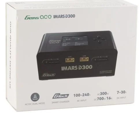 Gens Ace Imars D300 G-Tech Smart Dual AC/DC Charger (6S/16A) (Black) (AC-300W) (DC-350W x2)