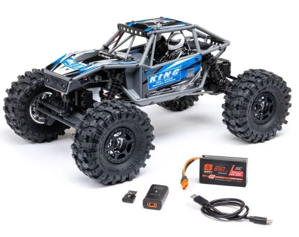 Axial 1/18 UTB18 Capra 4WS 4X4 RTR Brushed Rock Crawler (Battery & Charger Included), Blue   AXI-1750T1