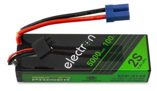 EcoPower "Electron" 2S 100C Intelligent LiPo Battery w/EC5 Connector (7.4V/5000mAh) (Axial™/Losi™/ARRMA™ 2S & 4S vehicles)