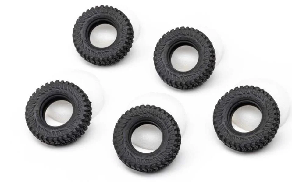 Axial Tires & Foam (5), M/T Baja Boss: SCX30