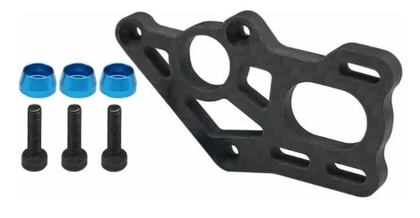 Hot Racing Graphite Tri-Mount Motor Mount: Team Associated 1/10 RC10B7   AB718G