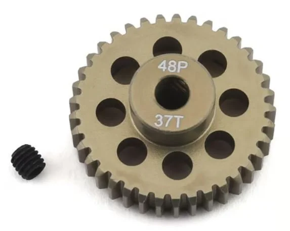 ProTek RC 48P Lightweight Hard Anodized Aluminum Pinion Gear (3.17mm Bore) (37T) | PTK-8624