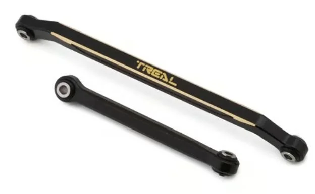 Treal Hobby Redcat Ascent-18 Brass Front Steering Link Set (Black) (2) (13.1g)