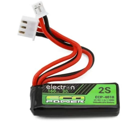 EcoPower "Electron" 2S 30C LiPo Battery Pack (7.4V/160mAh) (Axial® SCX30™) w/PH2.0 Connector