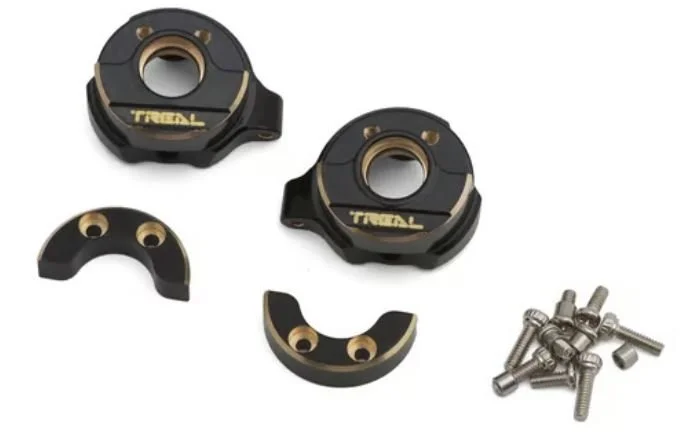 Treal Hobby SCX30 Brass Steering Knuckles (Black) (2) (7.75g ea)     X004ZVE00H