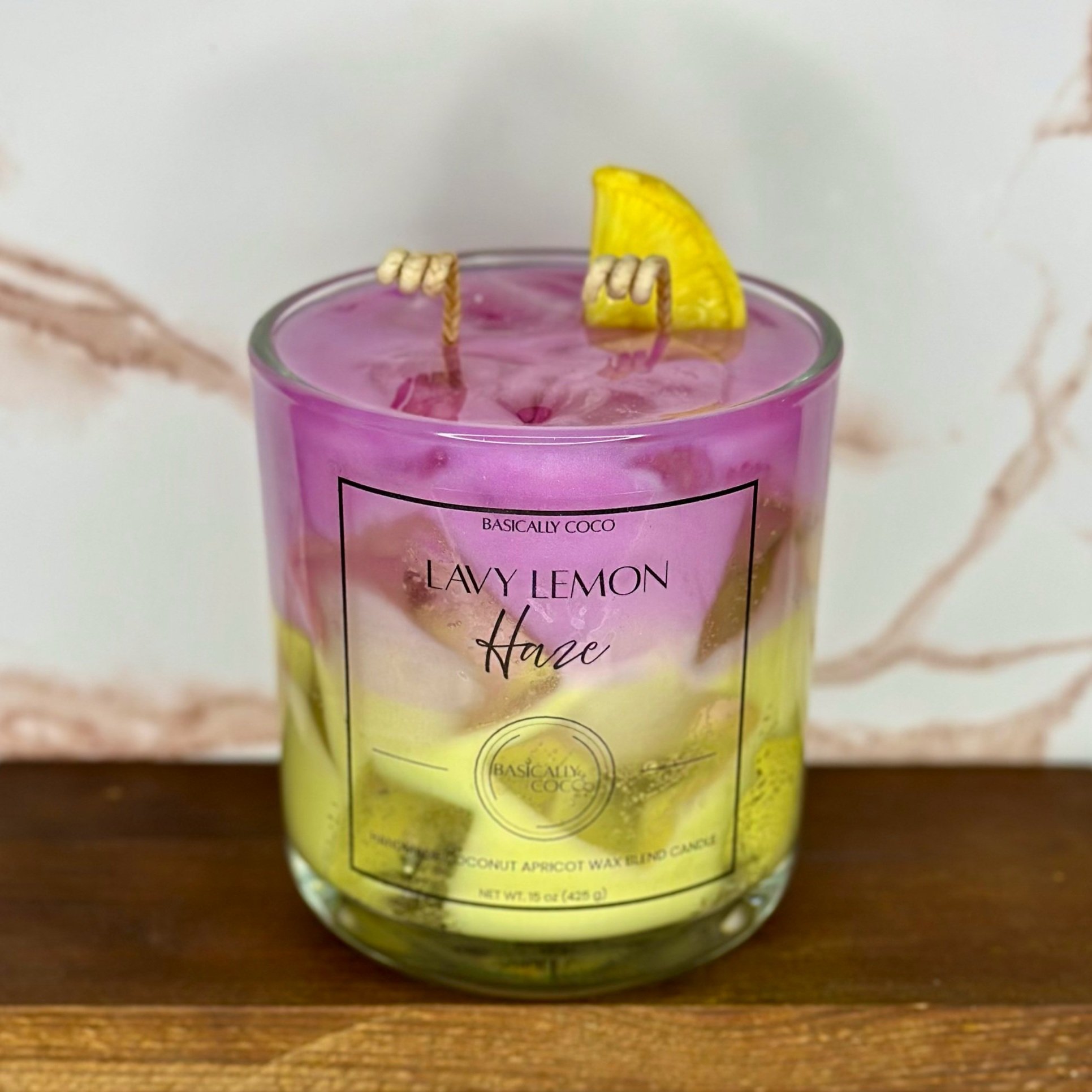 Lavy Lemon Haze | Coconut Blend Container Candle - 15oz