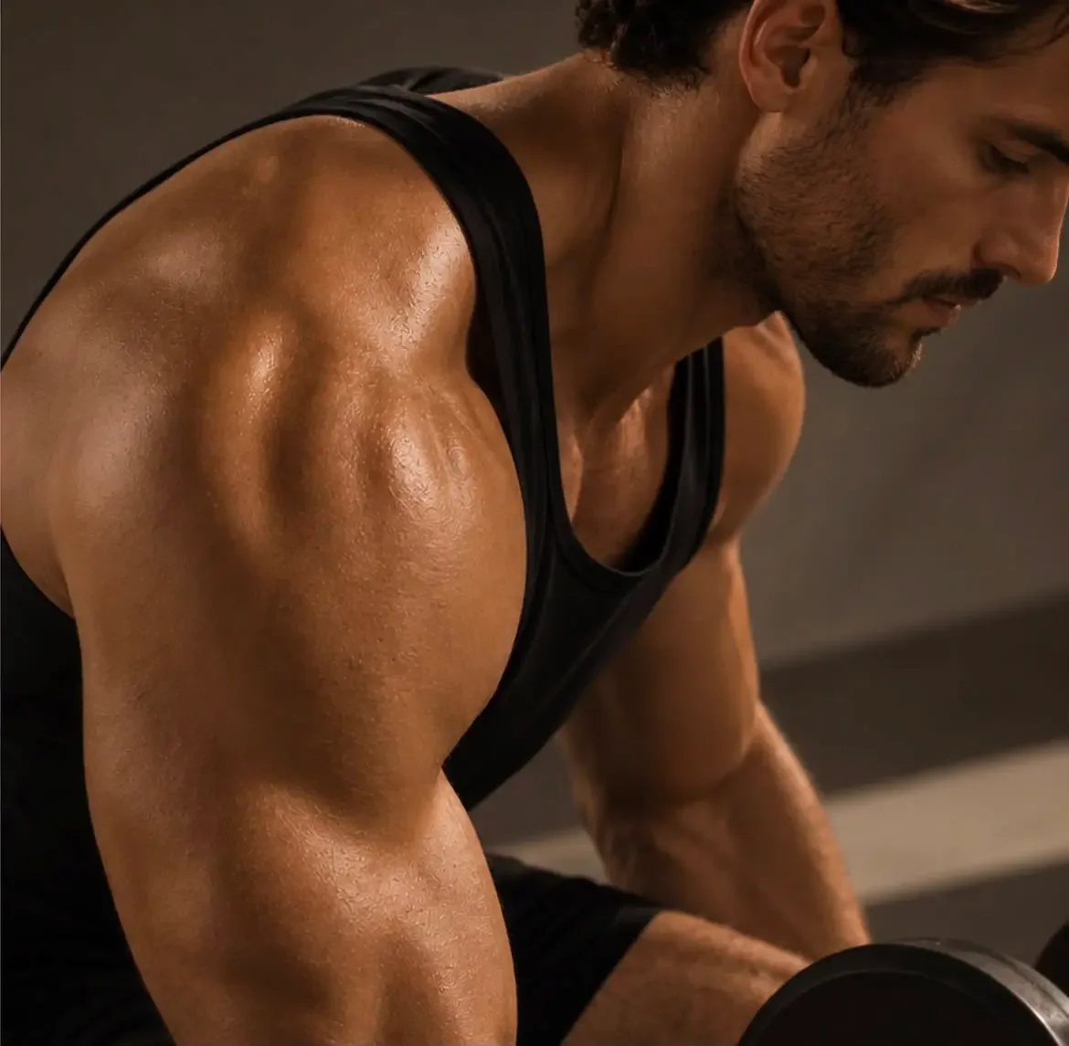 Athlete training — supported by lymphatic drainage massage for muscle recovery