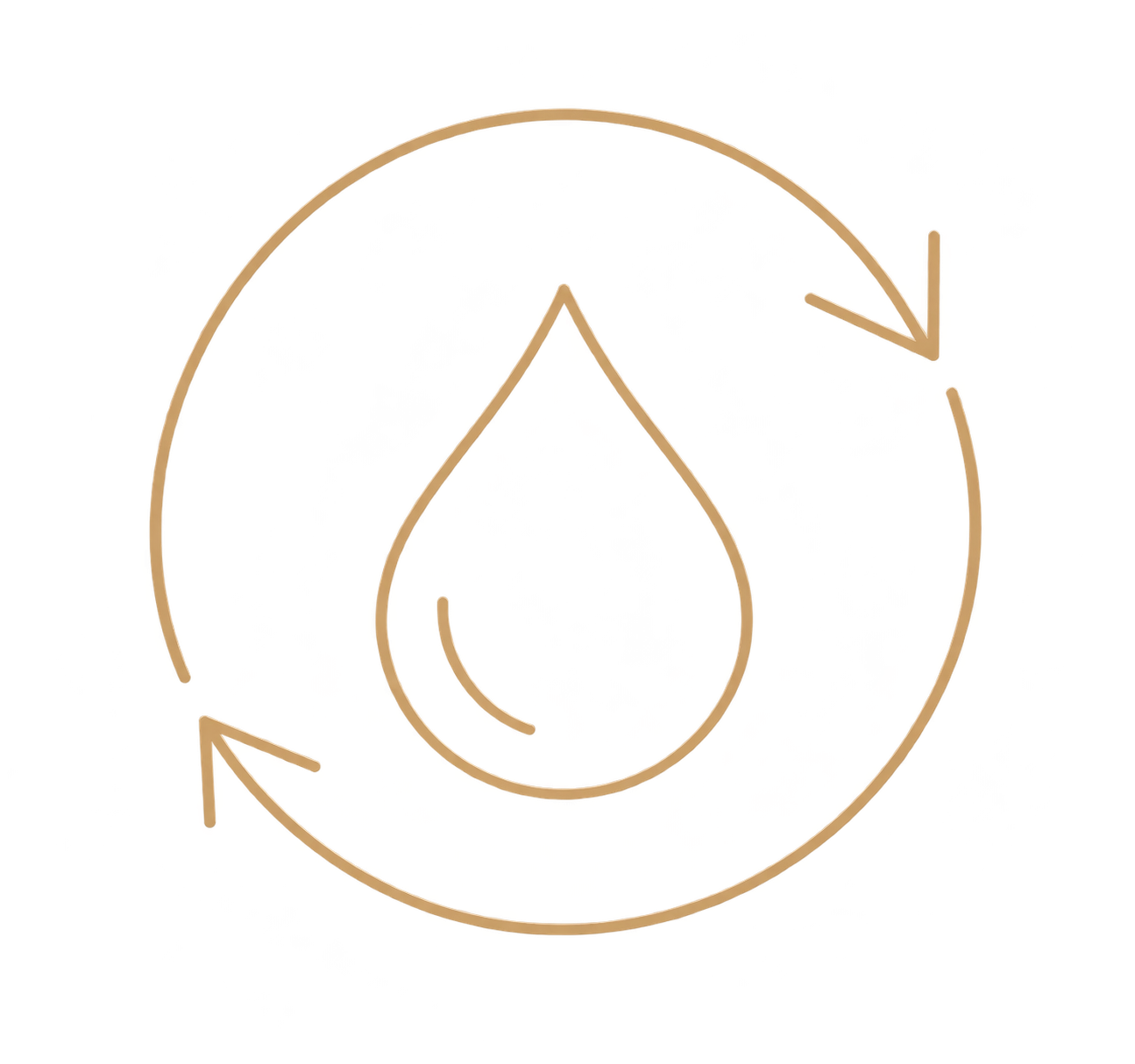 drop of water to simbolise circulation boosted by the lymphatic drainage massage performed during the endermologie session