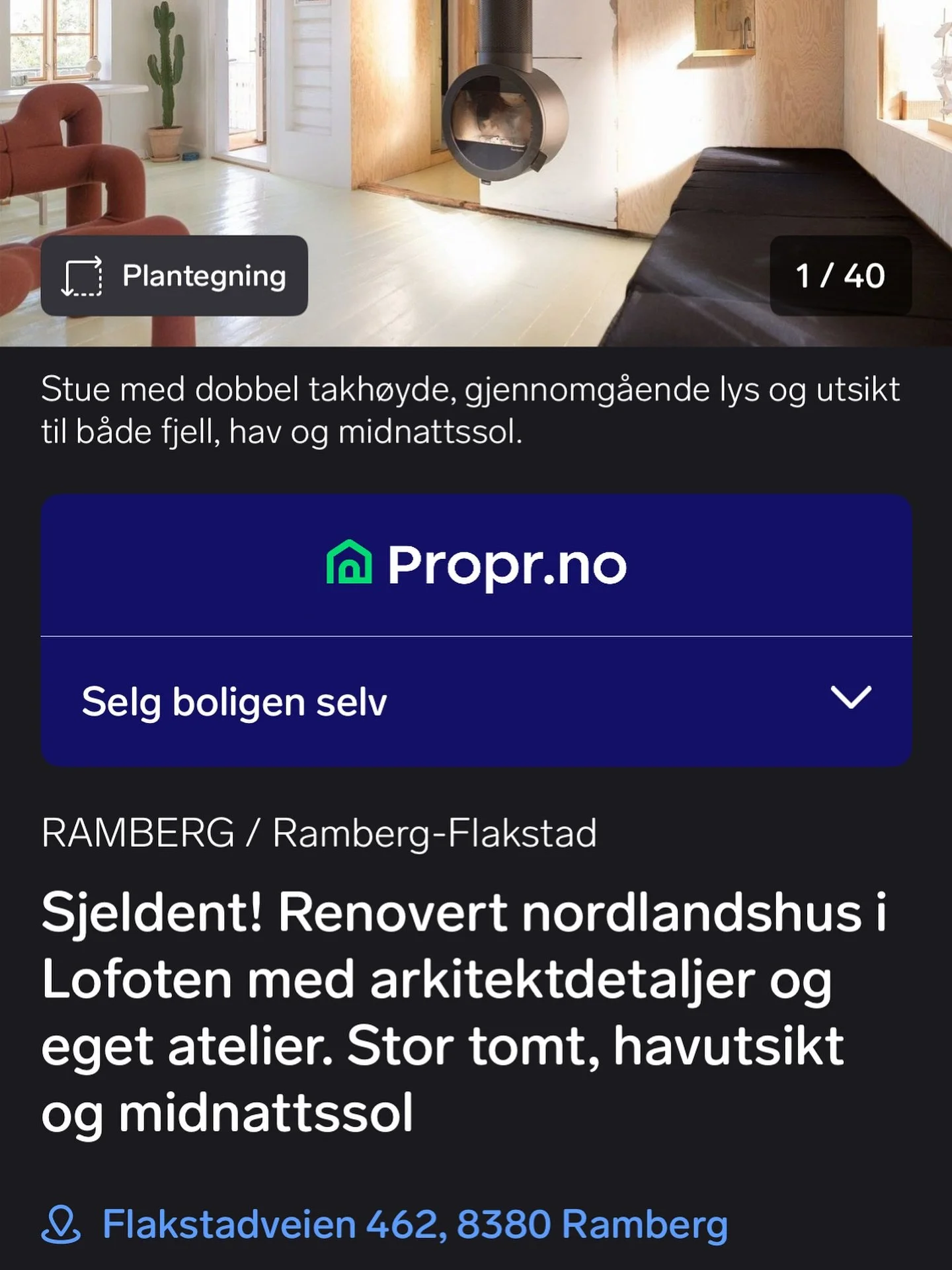 The listing is finally out 🏡 Check it out:
🌐 https://www.finn.no/416341116
