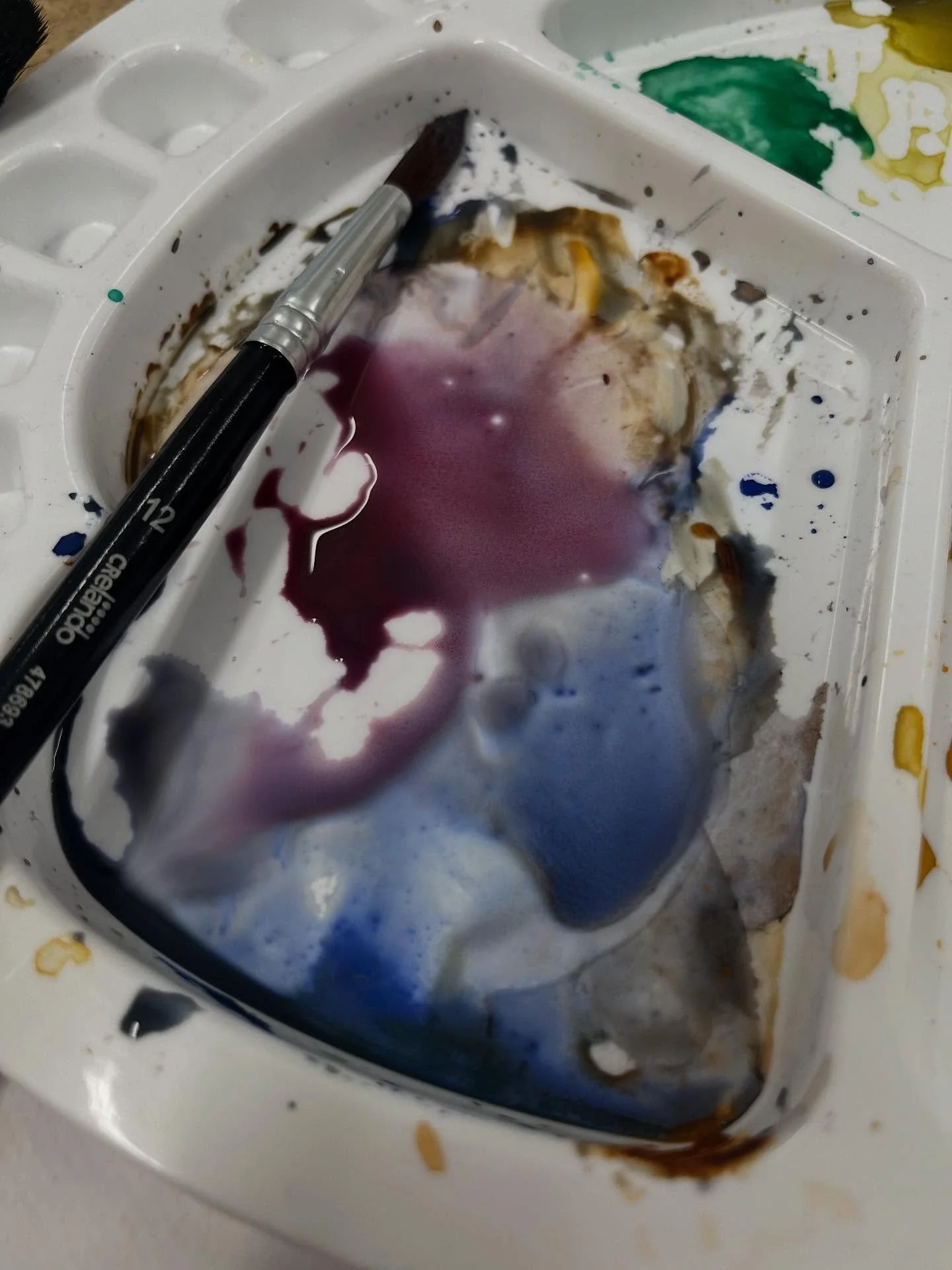 Heitt&auml;ydyin viikonloppuna uuden &auml;&auml;relle akvarellimaalauksen pariin. 

Opin keskittymist&auml;, hengitt&auml;mist&auml;, uskallusta, heitt&auml;ytymist&auml; sek&auml; uuden rohkeaa kokeilemista ja tekem&auml;ll&auml; opettelemista.

Ak